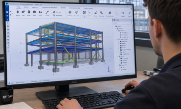 Tekla Structures staalmodel op kantoor